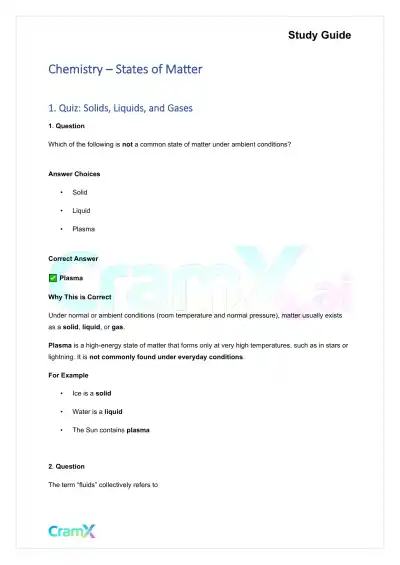 Chemistry - States of Matter - Page 1 preview image