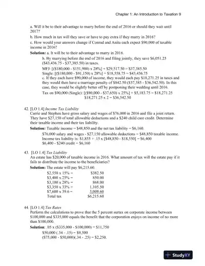 Taxation For Decision Makers, 2017th Edition Solution Manual - Page 10 preview image