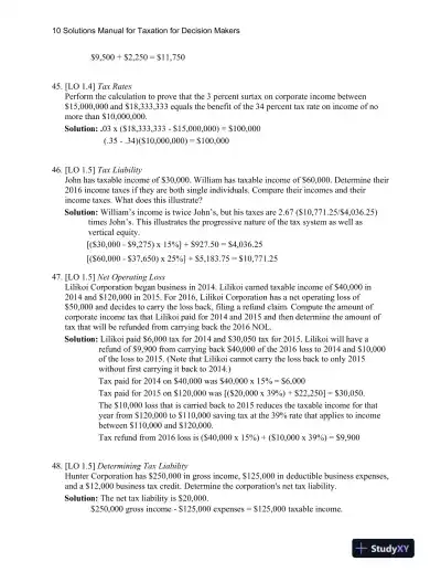 Taxation For Decision Makers, 2017th Edition Solution Manual - Page 11 preview image