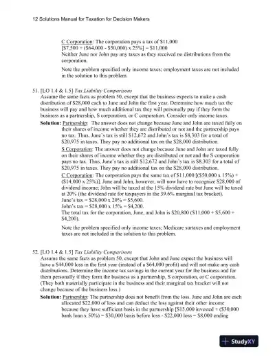 Taxation For Decision Makers, 2017th Edition Solution Manual - Page 13 preview image