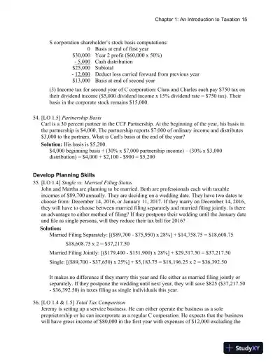 Taxation For Decision Makers, 2017th Edition Solution Manual - Page 16 preview image