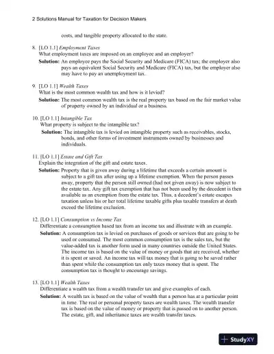 Taxation For Decision Makers, 2017th Edition Solution Manual - Page 3 preview image