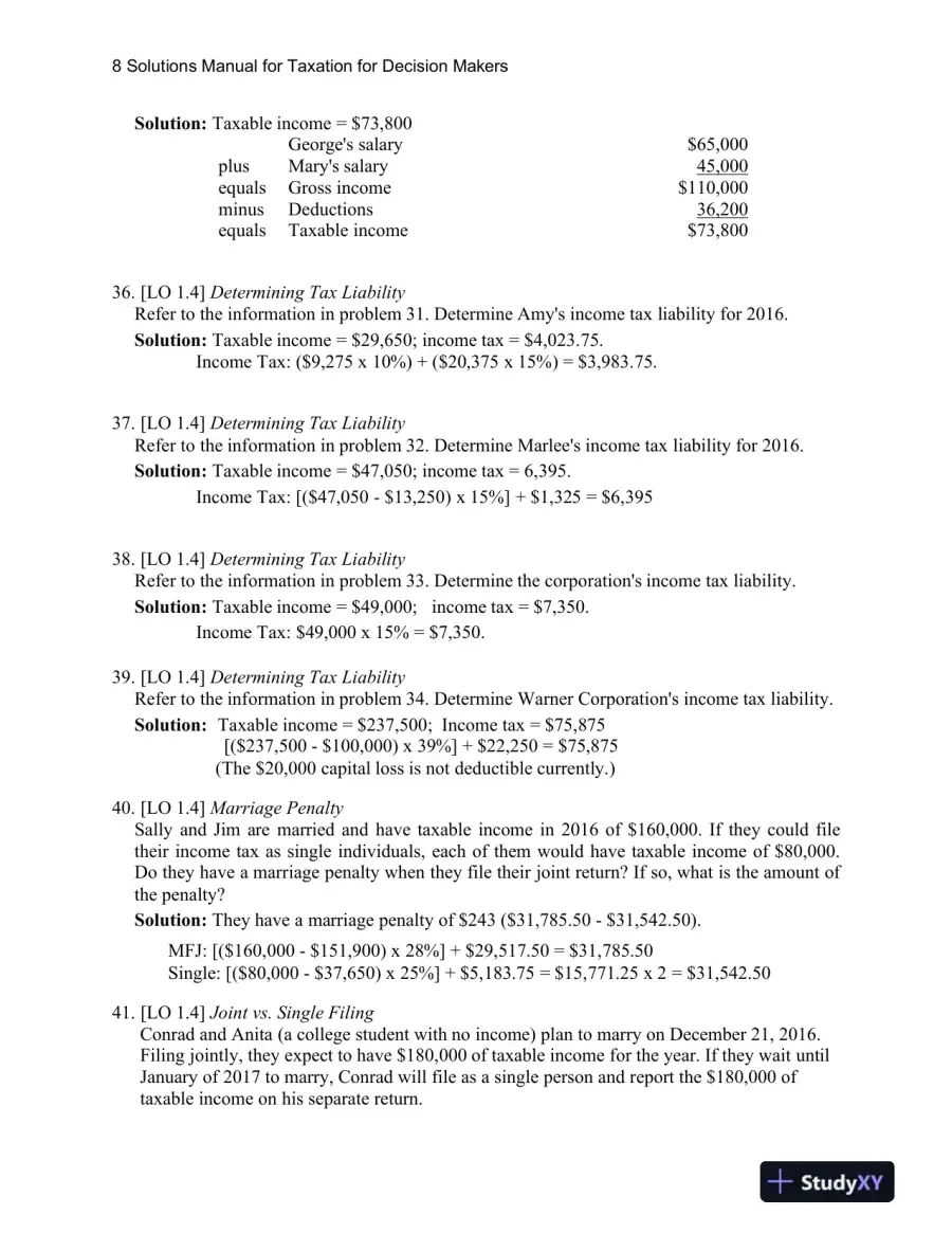 Taxation For Decision Makers, 2017th Edition Solution Manual, page 9