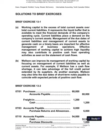 Intermediate Accounting, Volume 2, 10th Canadian Edition Solution Manual - Page 5 preview image