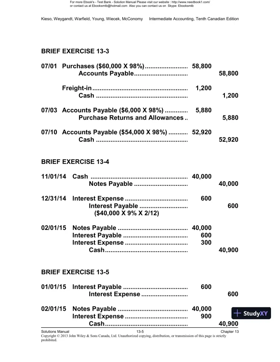 Intermediate Accounting, Volume 2, 10th Canadian Edition Solution Manual, page 6