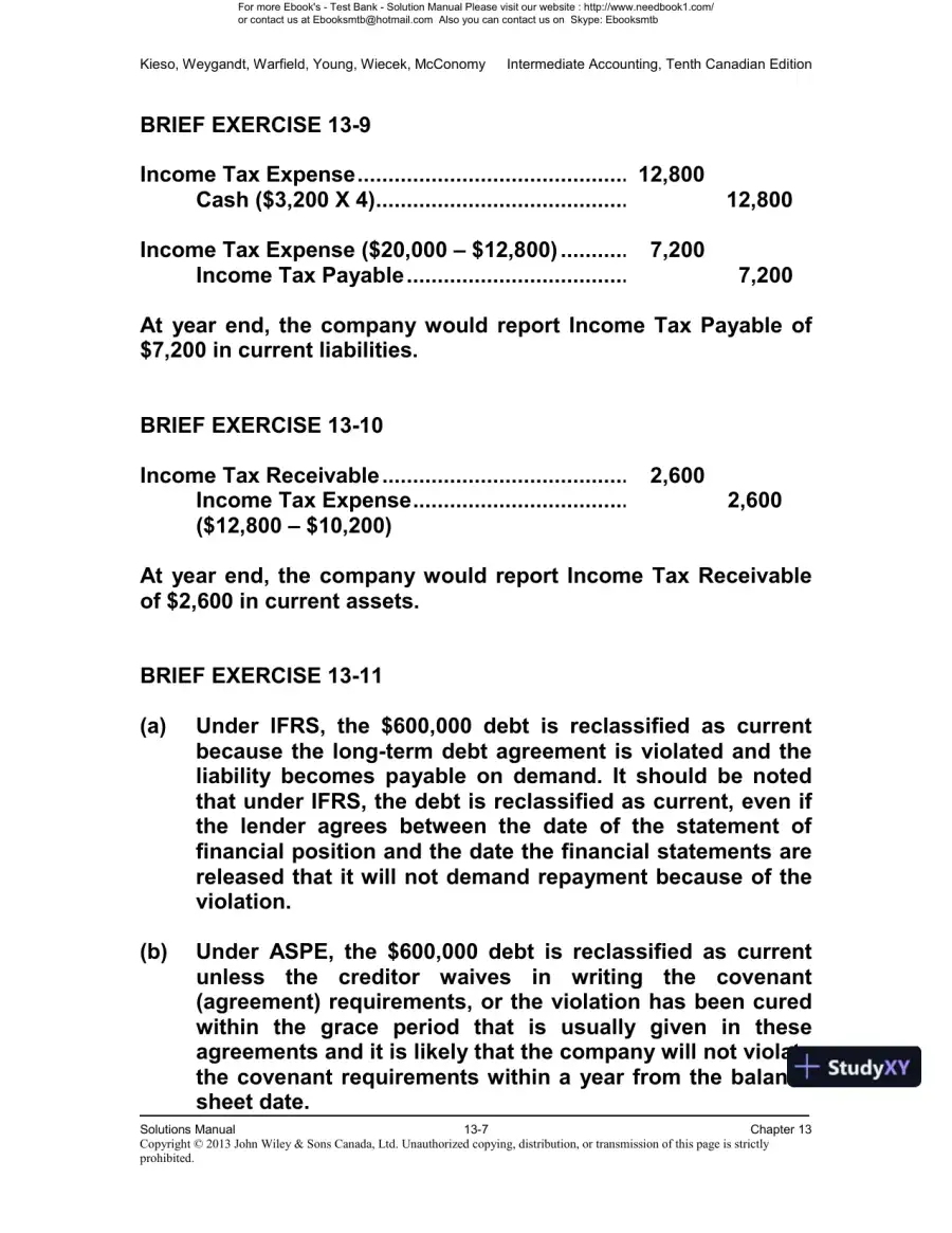 Intermediate Accounting, Volume 2, 10th Canadian Edition Solution Manual, page 8
