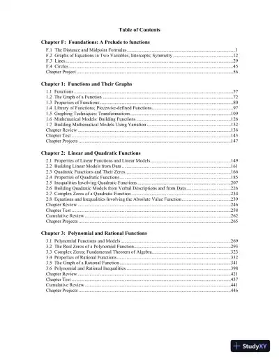 Solution Manual for Precalculus: Concepts Through Functions, A Unit Circle Approach to Trigonometry, 4th Edition - Page 3 preview image