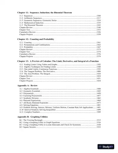 Solution Manual for Precalculus: Concepts Through Functions, A Unit Circle Approach to Trigonometry, 4th Edition - Page 6 preview image