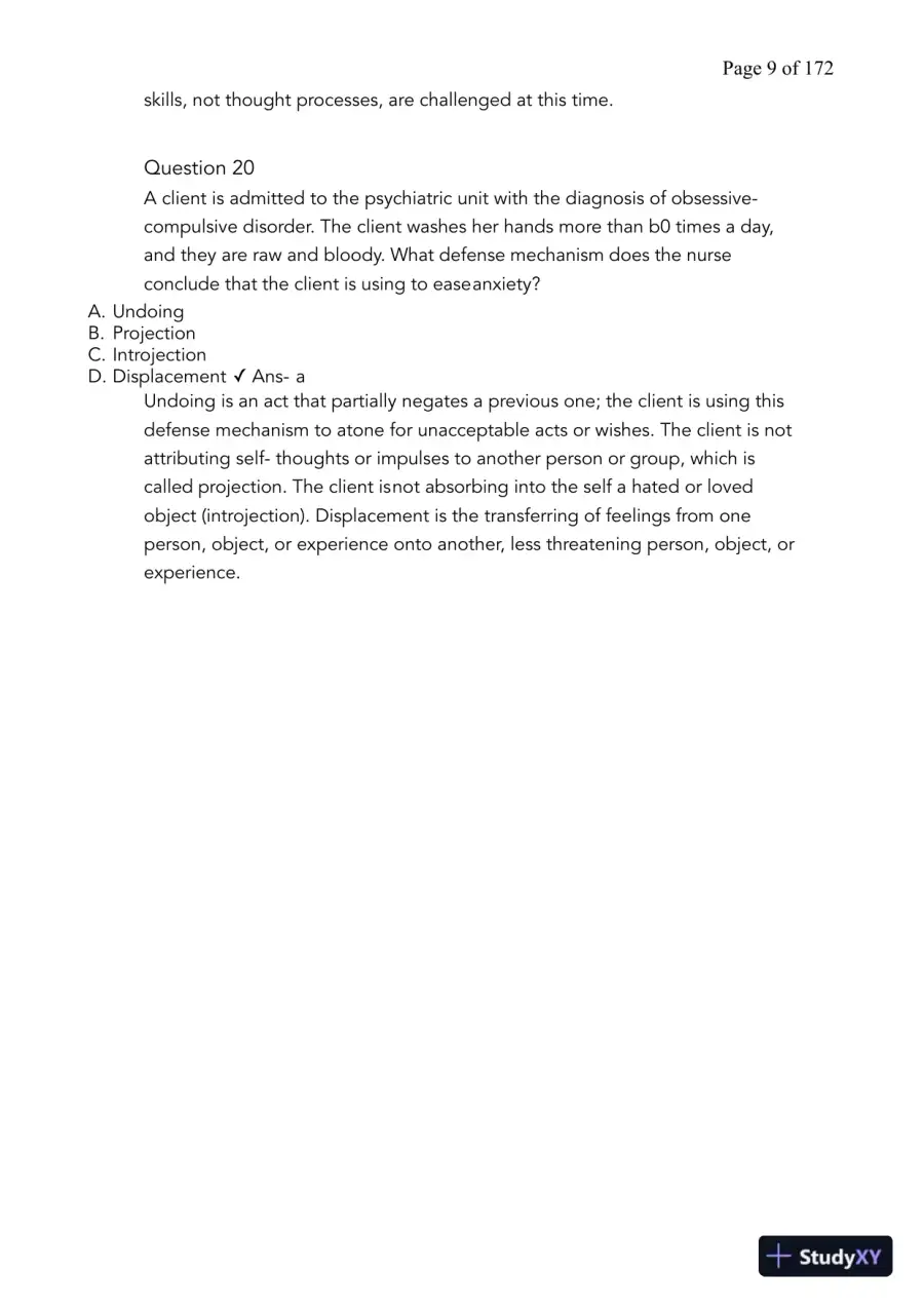 HESI Computerized Adaptive Testing Test Bank With Answers (424 Solved Questions), page 10