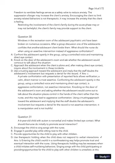 HESI Computerized Adaptive Testing Test Bank With Answers (424 Solved Questions) - Page 15 preview image