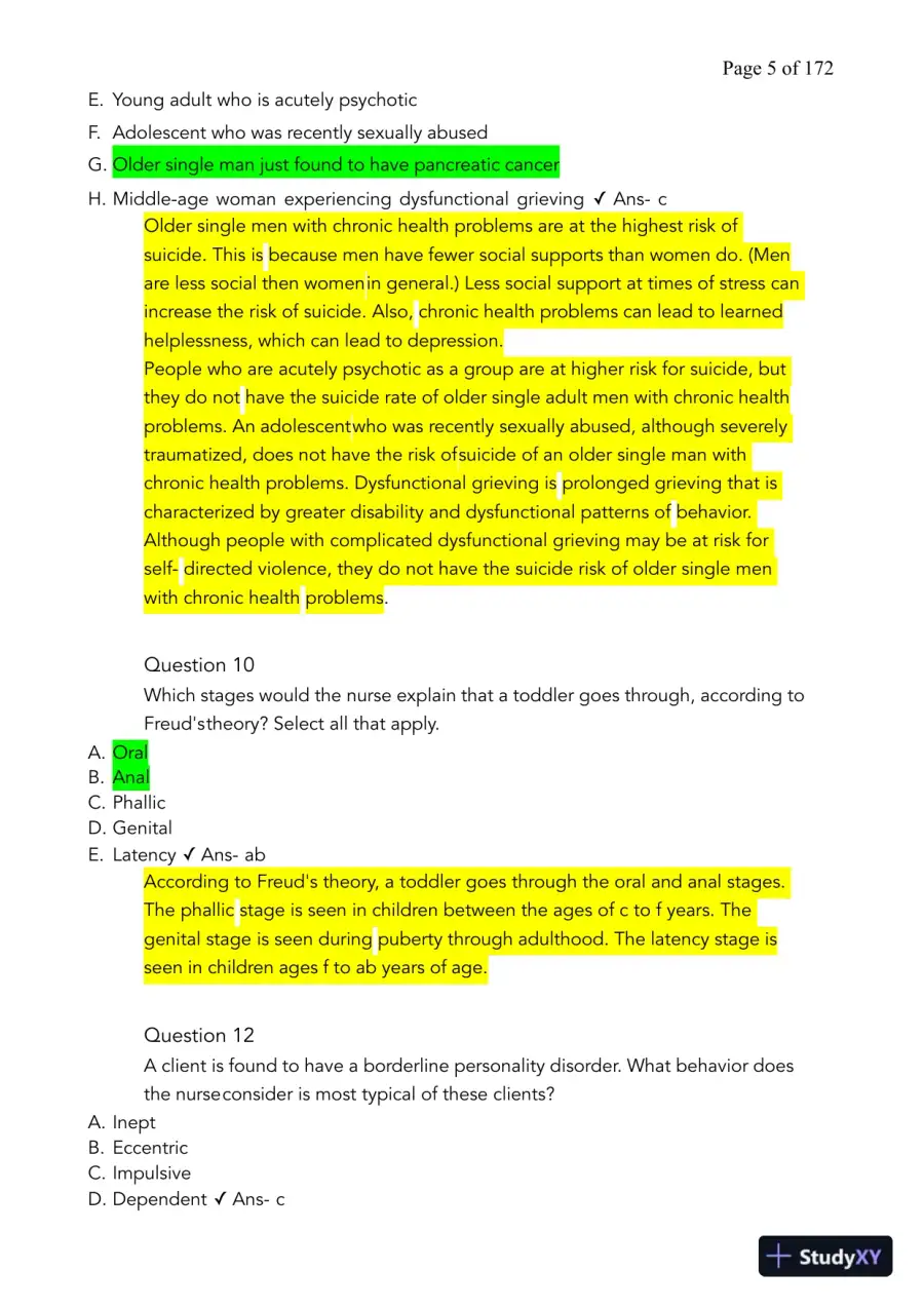 HESI Computerized Adaptive Testing Test Bank With Answers (424 Solved Questions), page 6