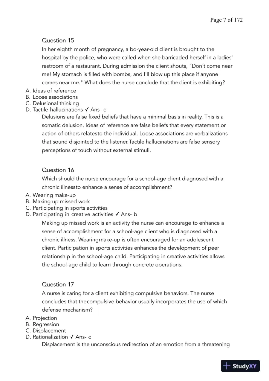 HESI Computerized Adaptive Testing Test Bank With Answers (424 Solved Questions), page 8