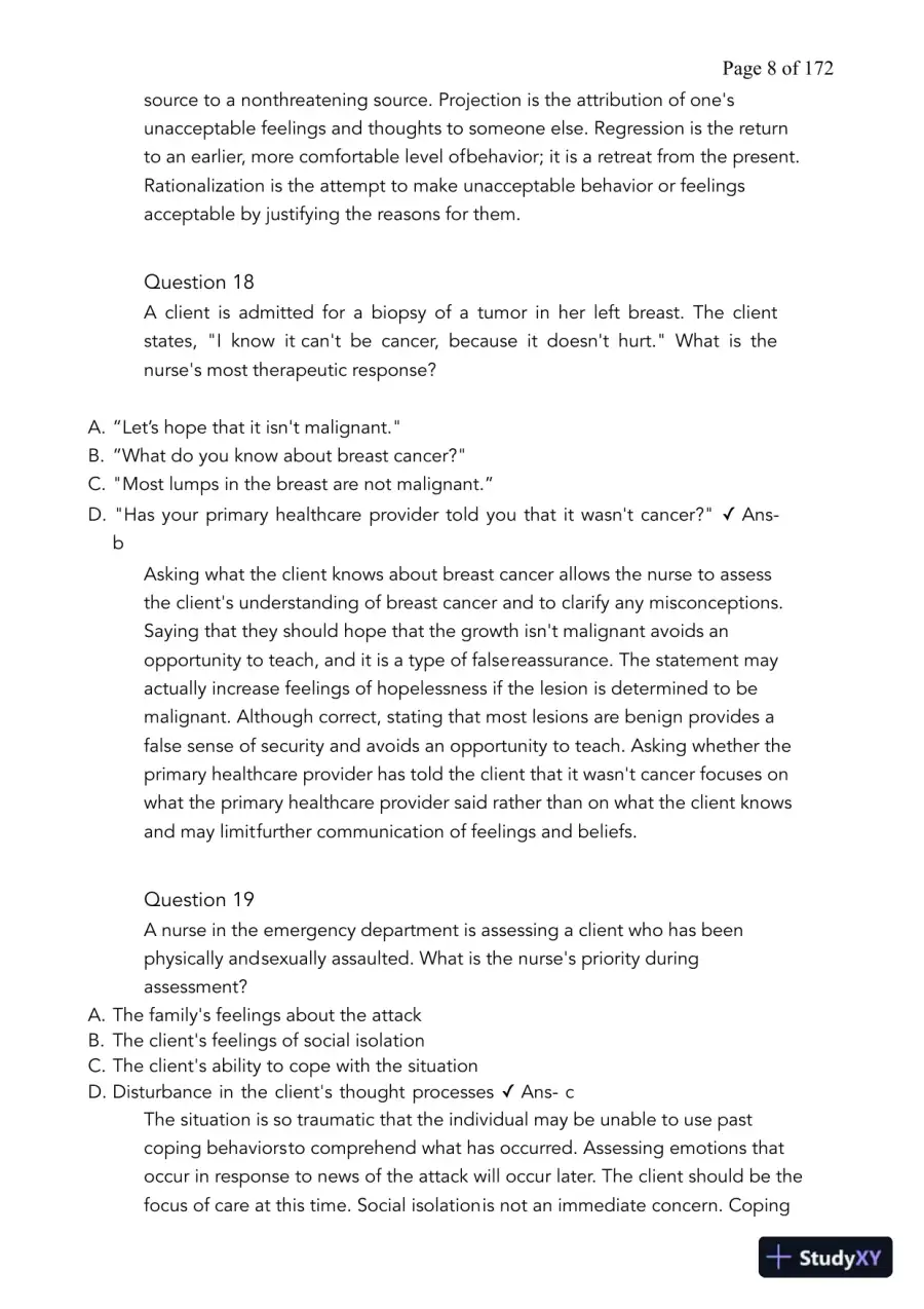 HESI Computerized Adaptive Testing Test Bank With Answers (424 Solved Questions), page 9