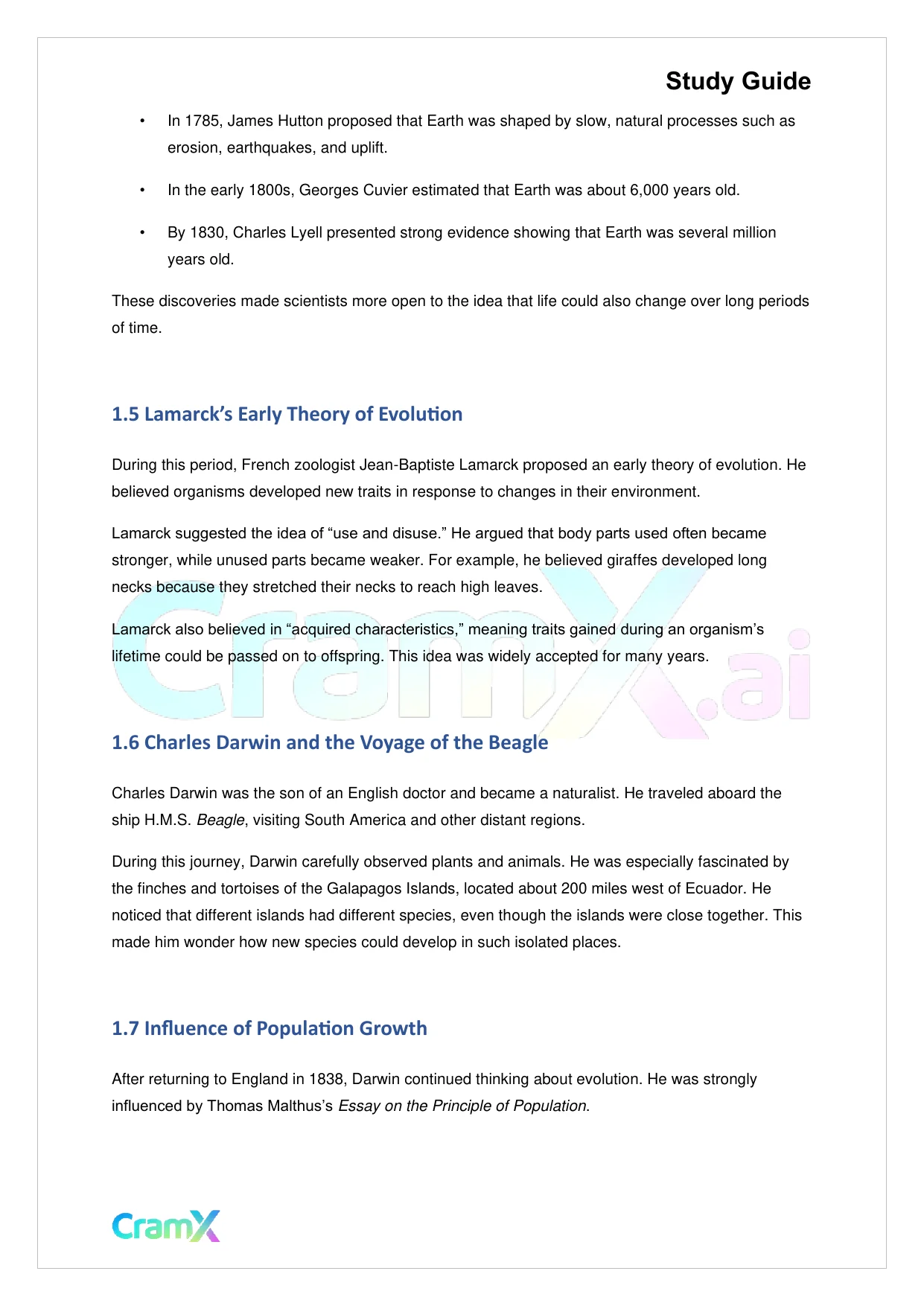 Biology - Principles of Evolution - Page 2 preview image