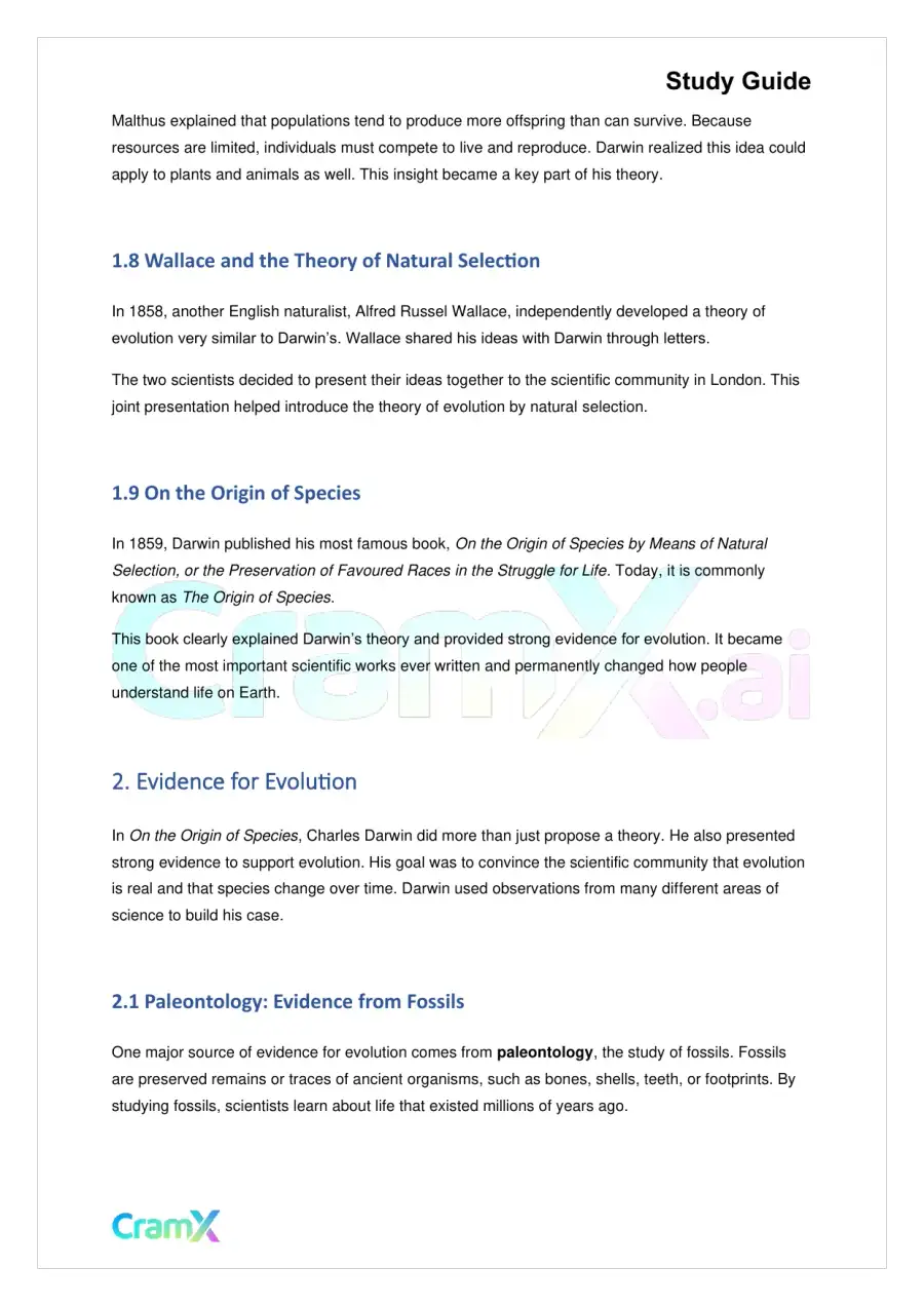 Biology - Principles of Evolution, page 3