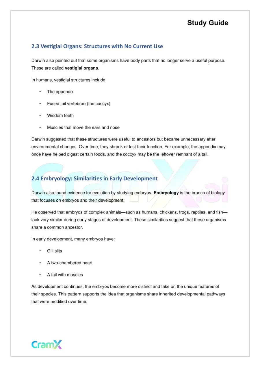 Biology - Principles of Evolution, page 5