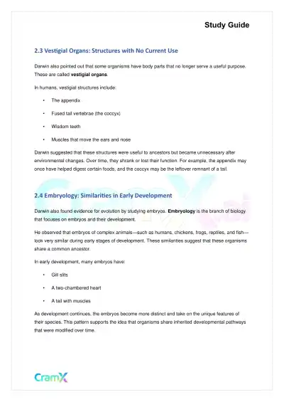 Biology - Principles of Evolution - Page 5 preview image