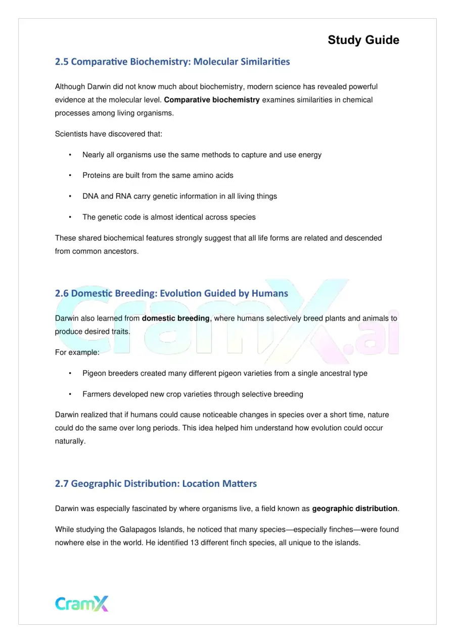 Biology - Principles of Evolution, page 6