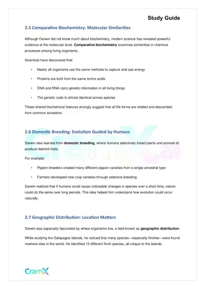 Biology - Principles of Evolution - Page 6 preview image