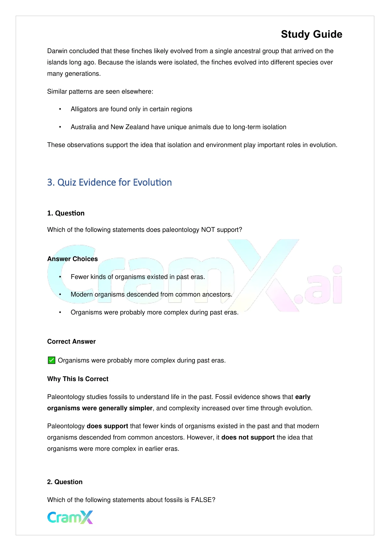 Biology - Principles of Evolution - Page 7 preview image