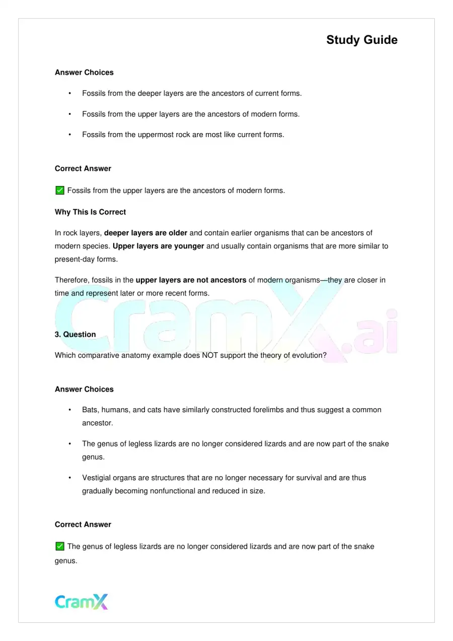 Biology - Principles of Evolution, page 8