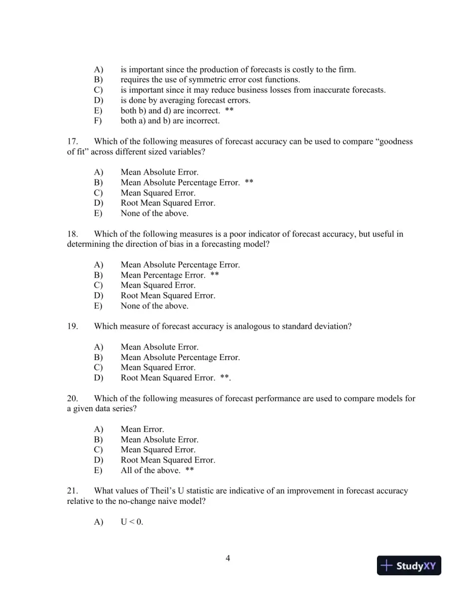 Business Forecasting with Business forecastX 6th Edition Test Bank, page 5