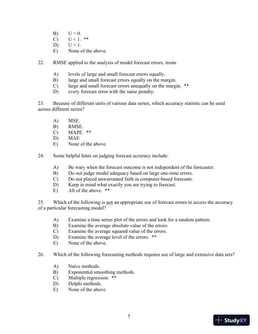 Business Forecasting with Business forecastX 6th Edition Test Bank, page 6