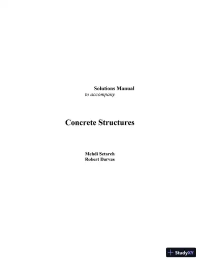 Solution Manual for Concrete Structures, HAR/CDR Edition - Page 1 preview image