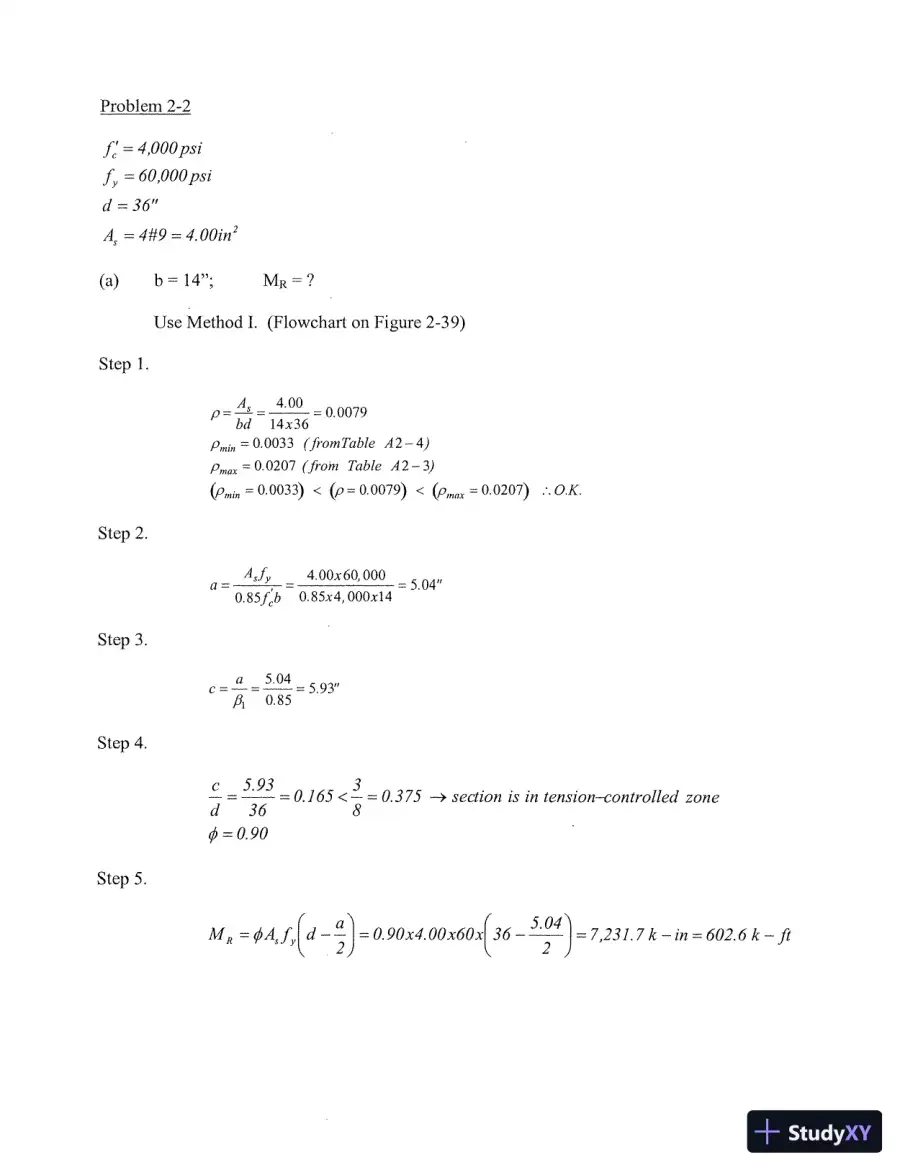 Solution Manual for Concrete Structures, HAR/CDR Edition, page 14