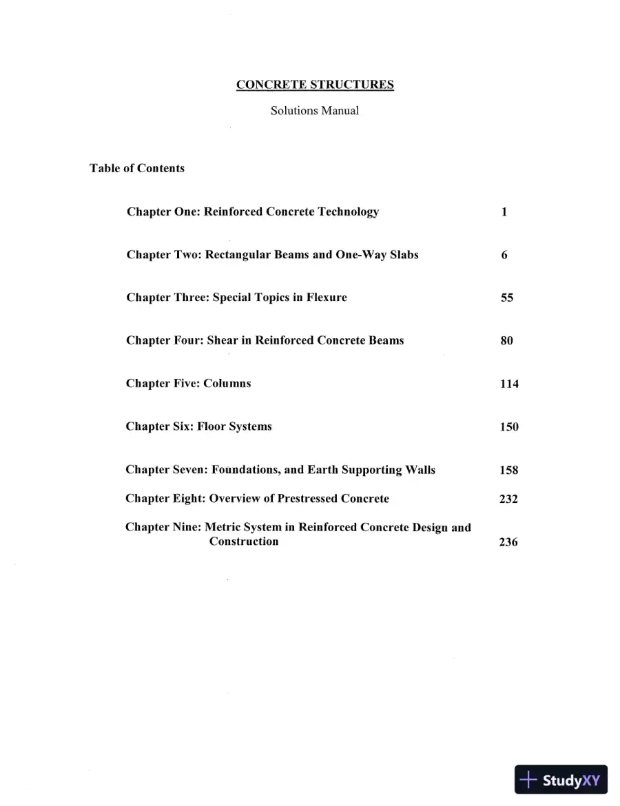 Solution Manual for Concrete Structures, HAR/CDR Edition, page 3