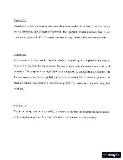 Solution Manual for Concrete Structures, HAR/CDR Edition - Page 4 preview image