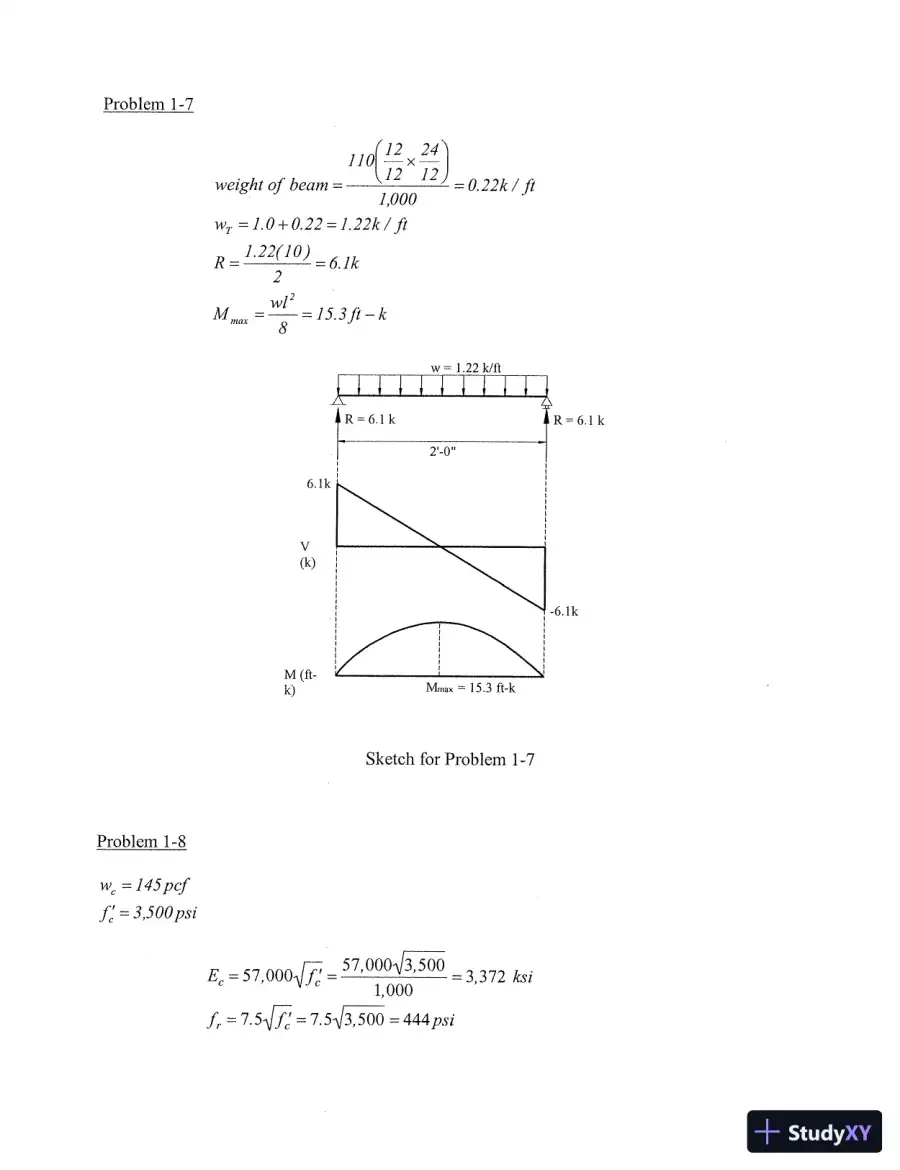 Solution Manual for Concrete Structures, HAR/CDR Edition, page 6