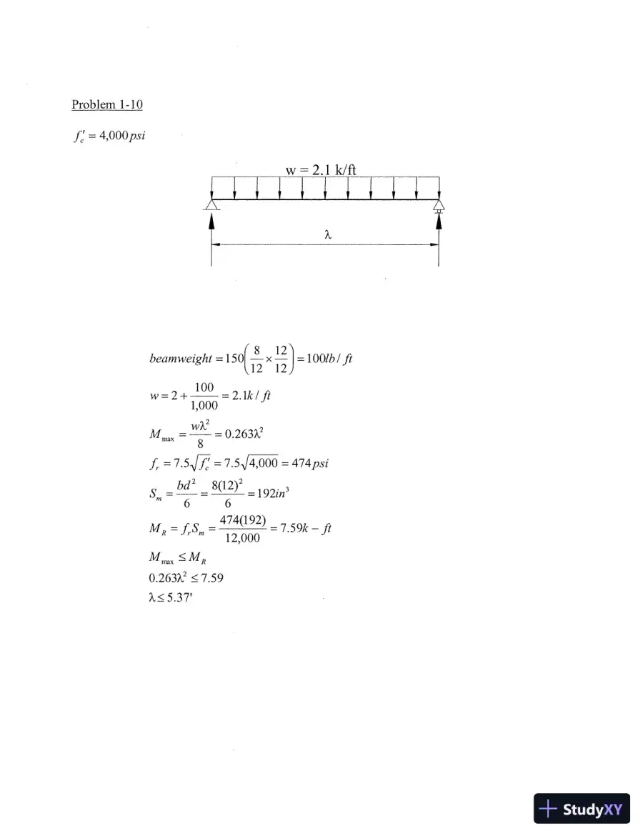 Solution Manual for Concrete Structures, HAR/CDR Edition, page 8