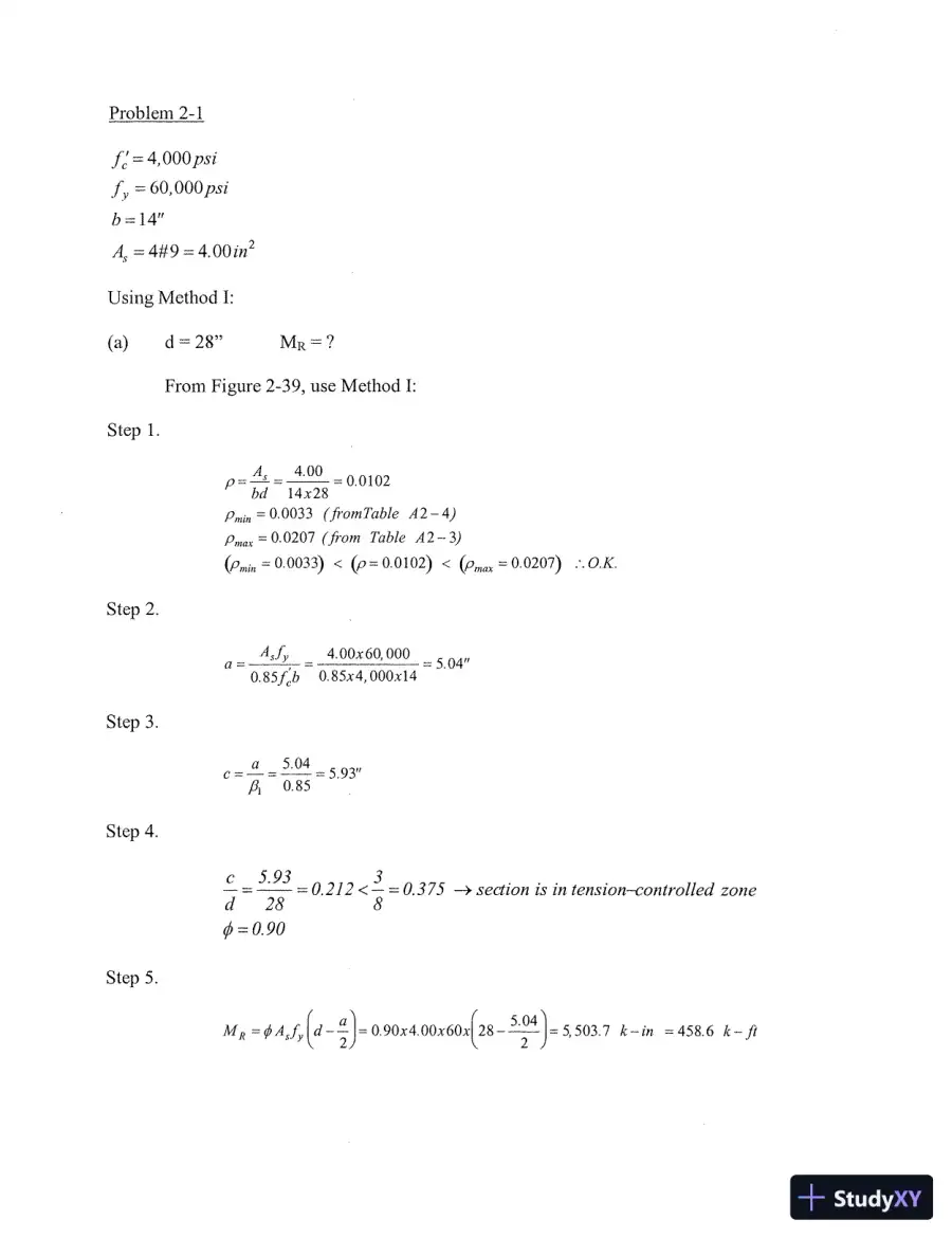 Solution Manual for Concrete Structures, HAR/CDR Edition, page 9