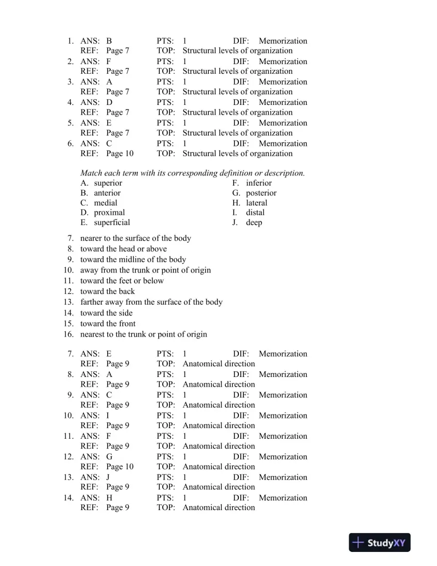 The Human Body in Health and Disease 6th Edition Test Bank, page 13