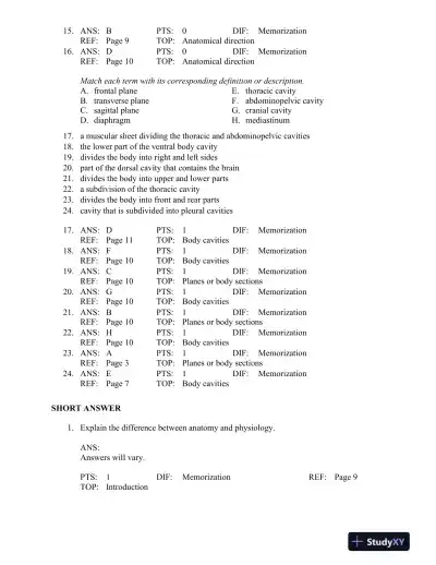 The Human Body in Health and Disease 6th Edition Test Bank - Page 14 preview image
