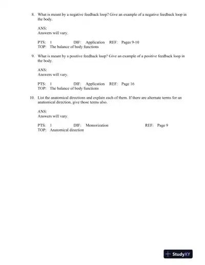 The Human Body in Health and Disease 6th Edition Test Bank - Page 16 preview image