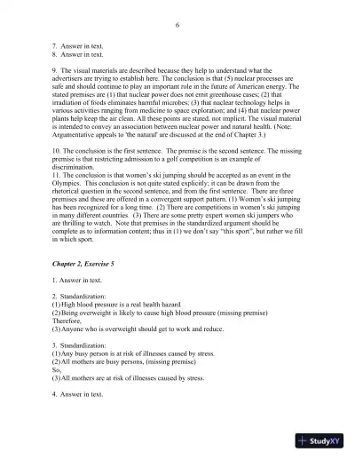 A Practical Study Of Argument, Audiobook : CD For Computer Solution Manual - Page 10 preview image