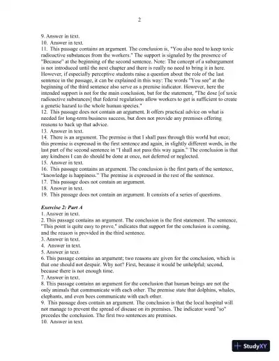 A Practical Study Of Argument, Audiobook : CD For Computer Solution Manual - Page 3 preview image