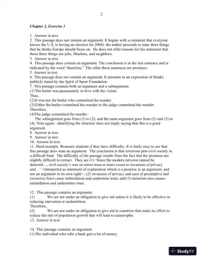 A Practical Study Of Argument, Audiobook : CD For Computer Solution Manual - Page 6 preview image