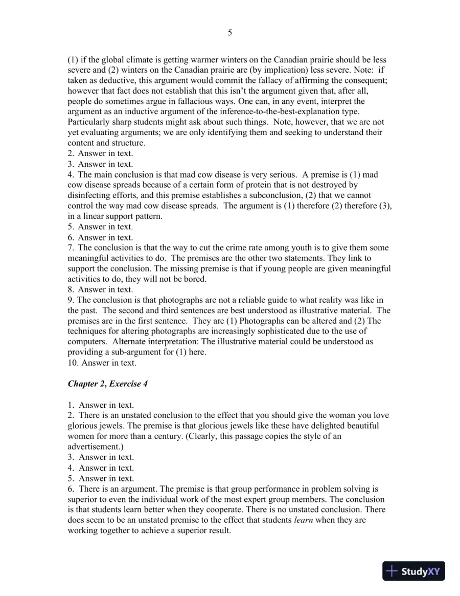 A Practical Study Of Argument, Audiobook : CD For Computer Solution Manual, page 9