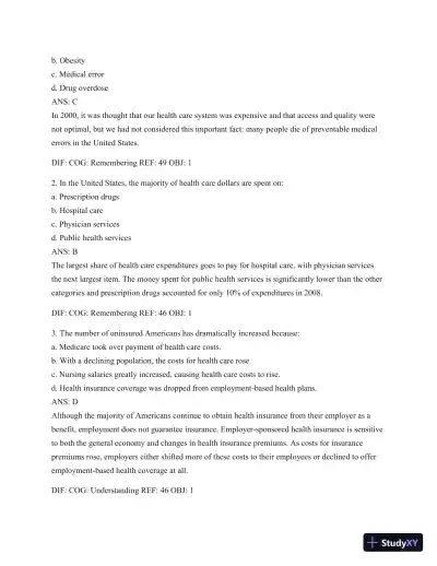 Test Bank For Public Health Nursing - Revised Reprint: Population-Centered Health Care In The Community, 8th Edition - Page 23 preview image