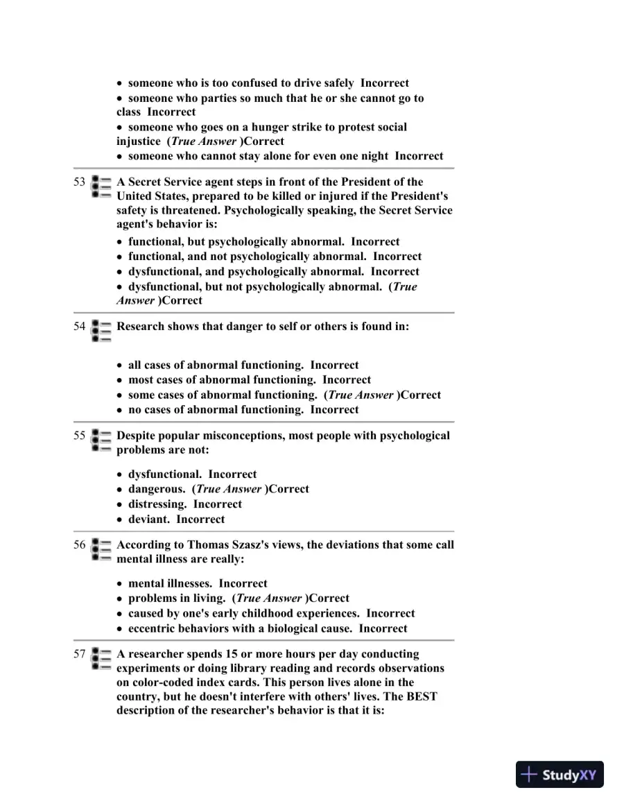 Abnormal Psychology Eighth Edition Test Bank, page 10