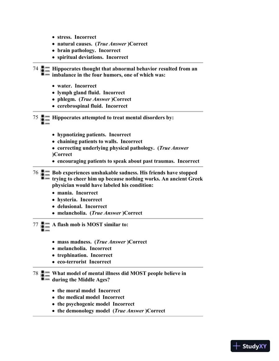 Abnormal Psychology Eighth Edition Test Bank, page 14