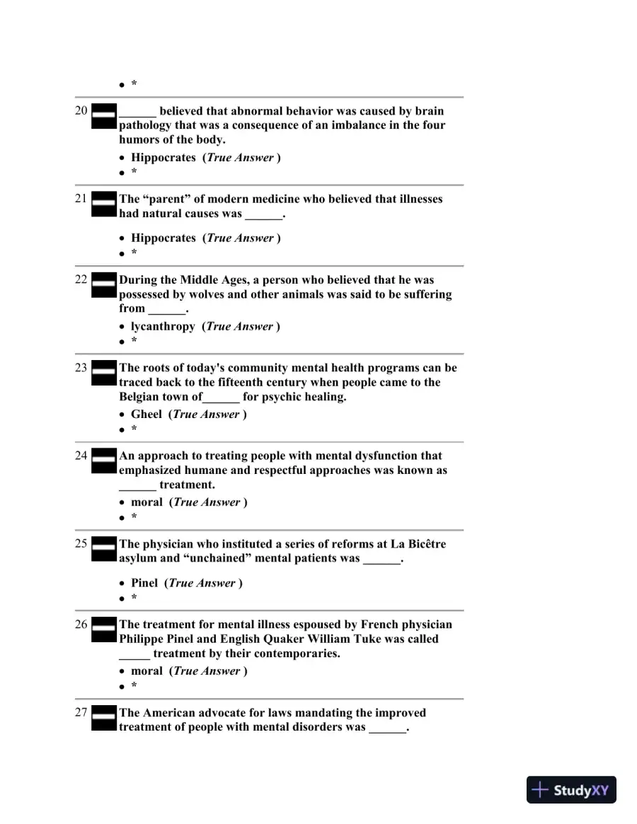 Abnormal Psychology Eighth Edition Test Bank, page 5