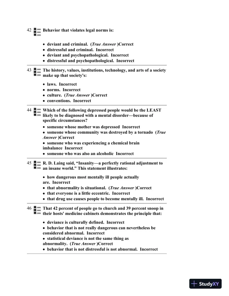 Abnormal Psychology Eighth Edition Test Bank, page 8