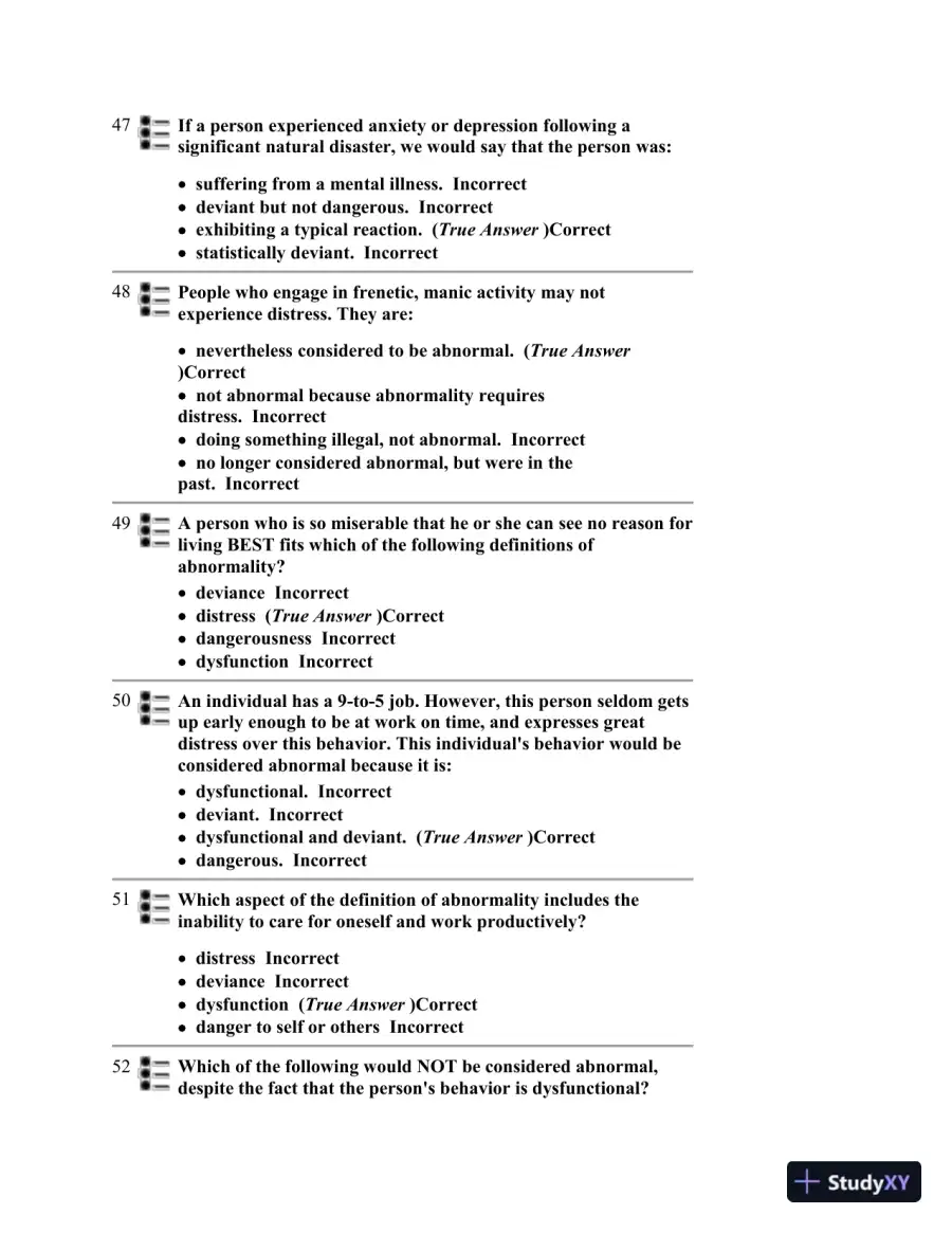 Abnormal Psychology Eighth Edition Test Bank, page 9