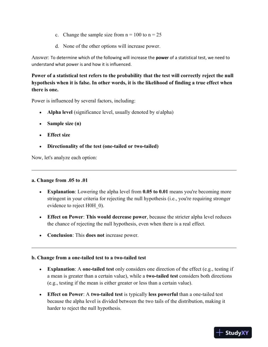 EPY 8214: Statistical Analysis and Hypothesis Testing � Exam 1, page 6