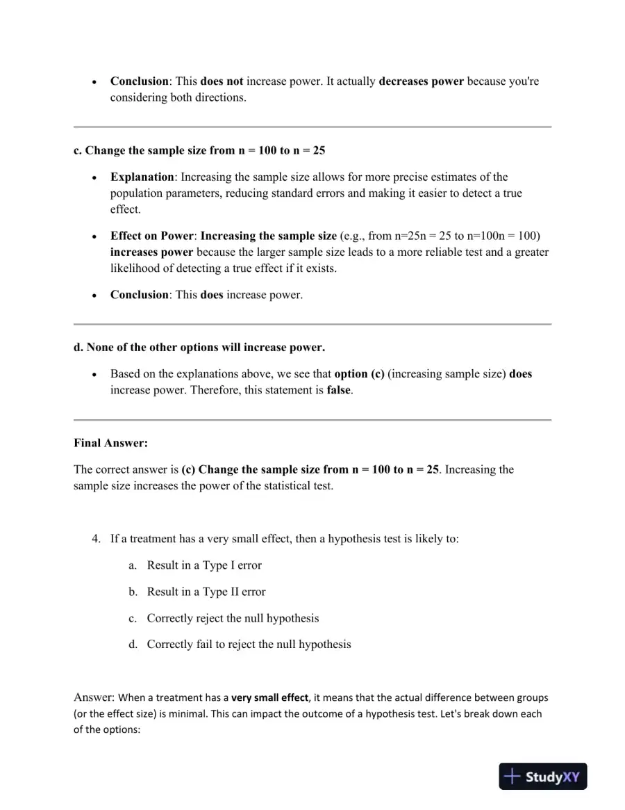 EPY 8214: Statistical Analysis and Hypothesis Testing � Exam 1, page 7