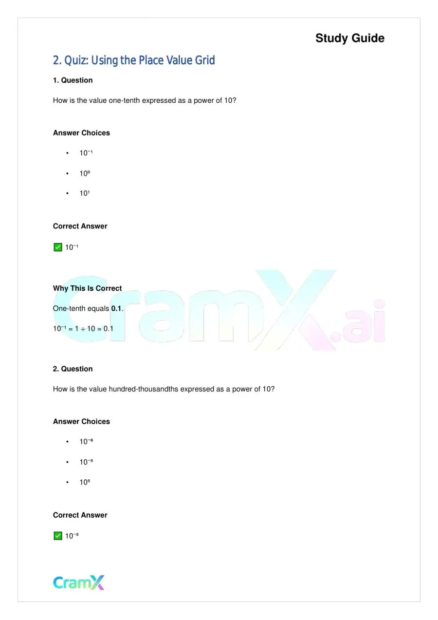 Basic Math and Pre-Algebra - Decimals, page 6